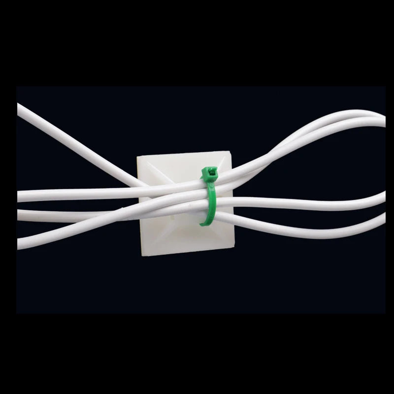 Kit Supporto Base Adesivo Rimovibile Per Fascette Cavi, 100 Pezzi Morsetti Installazioni Auto
