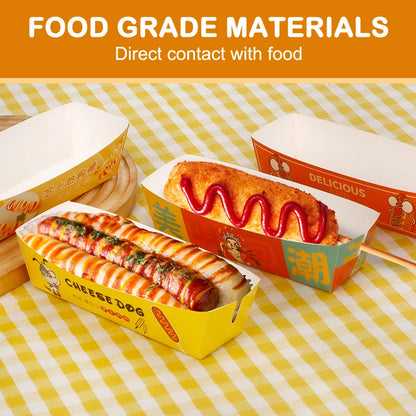 Confezione Da 100 Scatole Monouso Per Hot Dog In Carta Per Catering E Feste Ideale Per Eventi