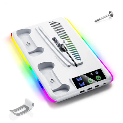 Supporto PS5 Con Ventola Raffreddamento RGB E Base Stabile Per Console Slim E Pro