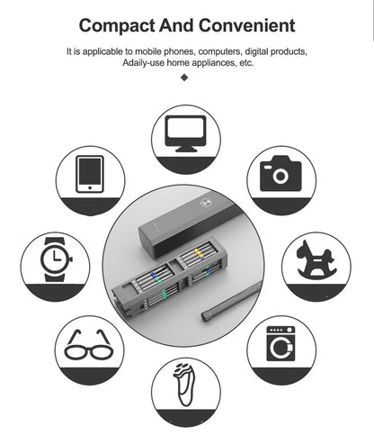 GREENERY Kit di cacciaviti 30 40 44 Set di cacciaviti magnetici smontabili di precisione Mini custodia per attrezzi per la riparazione del telefono Smart Home