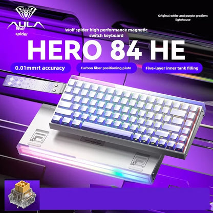 Tastiera Meccanica Da Gioco Aula Hero 84HE Con Interruttore Magnetico RGB Ergonomia