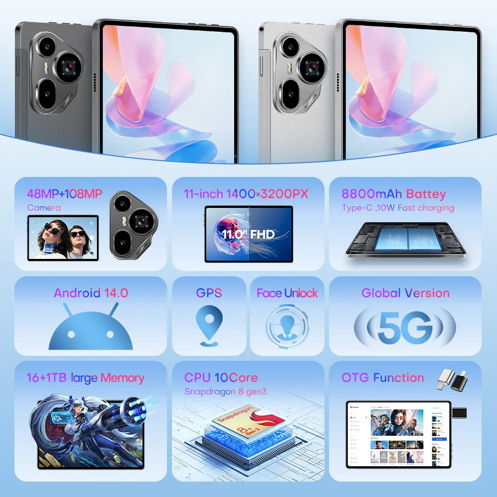 Pad 7 Ultra Tablet 10.1 Pollici Con TV Led Funzione Chiamata Dual Sim Dual Standby