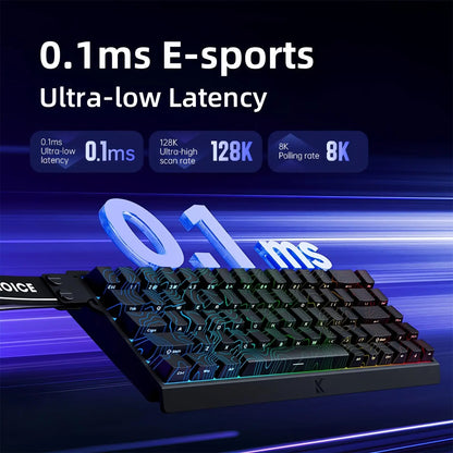 Mchose Ace 68 Tastiera Meccanica Con Interruttore Hall Magnetico Trigger Rapido Programmabile RGB 8K Hz