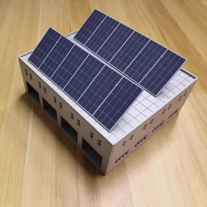 Set Educativo Pannello Solare Miniaturizzato Stampato In 3D Adesivi Personalizzabili Energia Verde