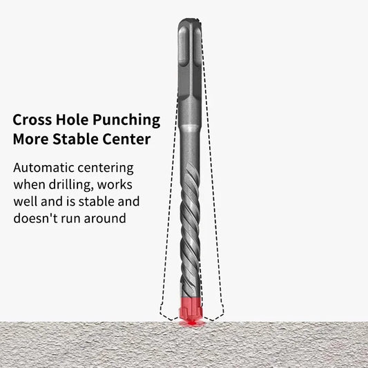 Punte Da Trapano Per Muratura Sds Plus 160 Mm Tipo Croce In Acciaio Al Tungsteno 6 8 10 12 14 16 Mm