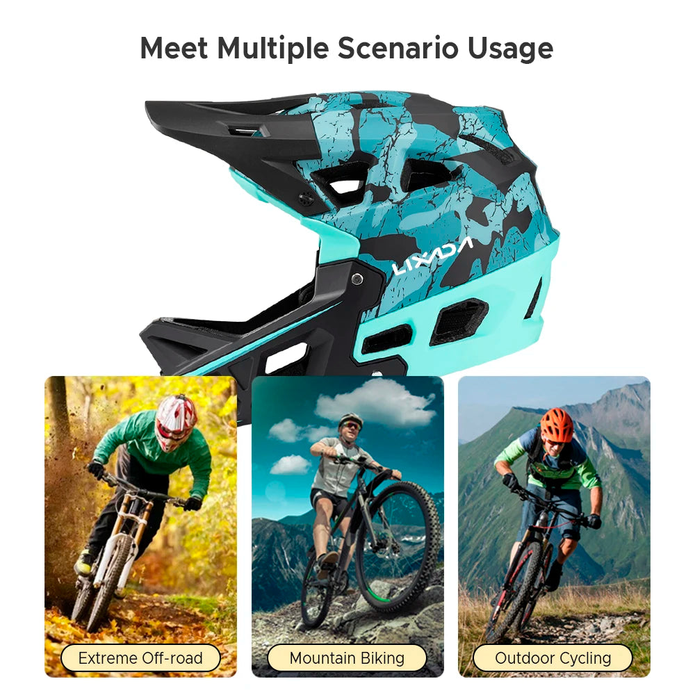 Casco Integrale Per Bici Da Montagna Discesa Adulti Protezione Elevata Leggerezza Comfort