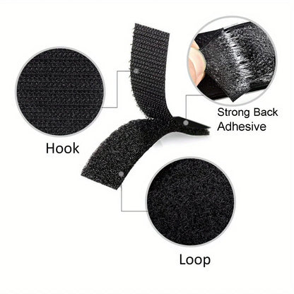 Nastro Velcro Autoadesivo Forte In Nylon Con Colla 10 Pezzi Per Fai Da Te E Artigianato