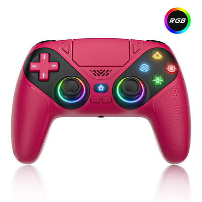 Controller per PS5 Pro/Slim/PC con RGB, Joystick Wireless per Giochi con Funzioni Marco/Turbo, Senza Drift, Effetto Hall, Tasti Posteriori Programmabili