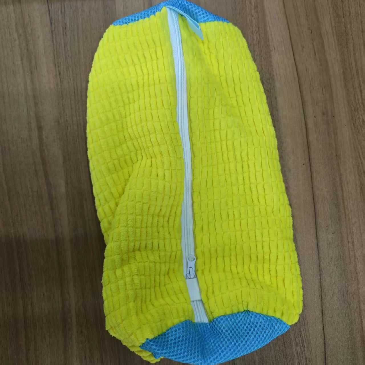 Borsa Gialla Per Lavatrice Resistente Con Cerniera Blu Ideale Per Scarpe Da Ginnastica