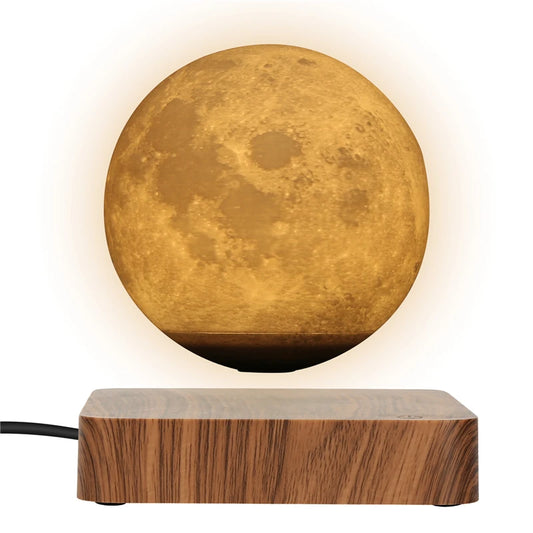 Lampada Lunare a Levitazione Magnetica 3D LED Notturna Galleggiante Rotante per Casa
