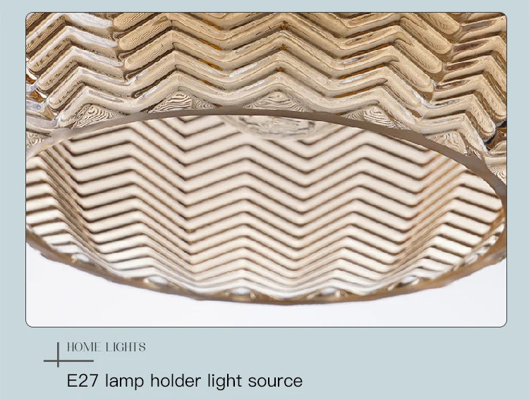Lampada a Sospensione Moderna Nordico Led in Vetro Ambrato