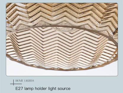 Lampada a Sospensione Moderna Nordico Led in Vetro Ambrato