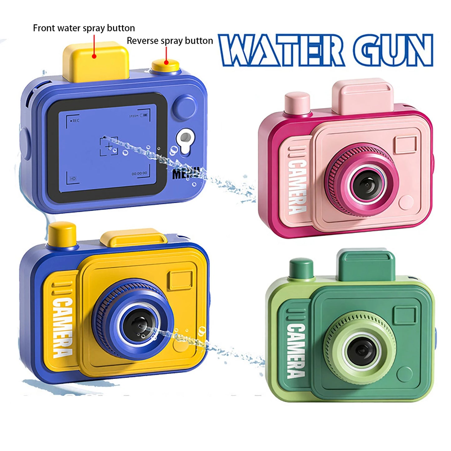Pistola Ad Acqua Bifacciale Con Doppio Spruzzo Per Giochi Esterni Fantasia E Divertimento Estivo
