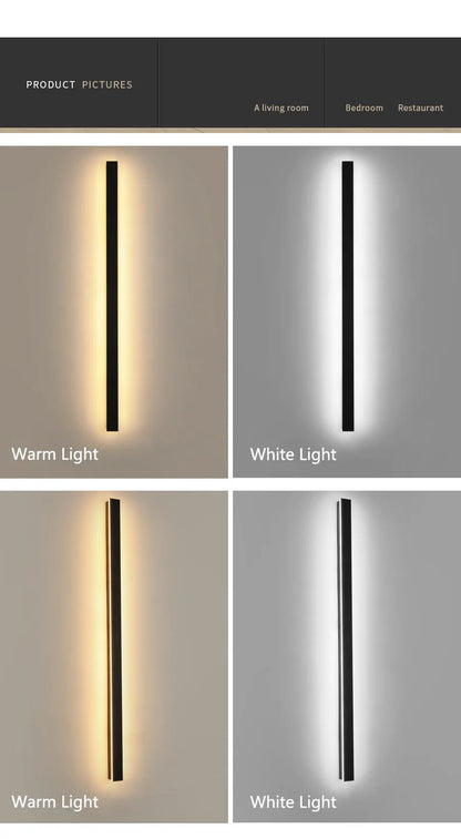 Lampada da Parete per Esterni Impermeabile con Striscia Led Ip65 Illuminazione per Giardino Scale e Soggiorno
