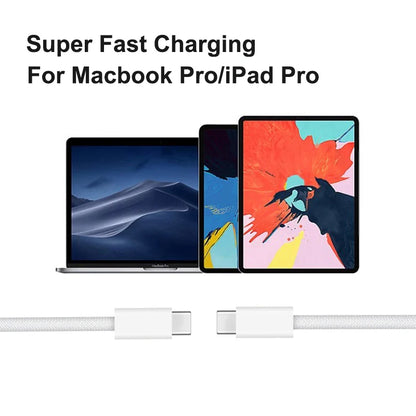 Cavo di ricarica USB-C a USB-C da 240W, Cavo PD intrecciato a ricarica rapida per iPhone 15 16 17E 17 Max, iPad Air, MacBook Pro, ASUS, DELL