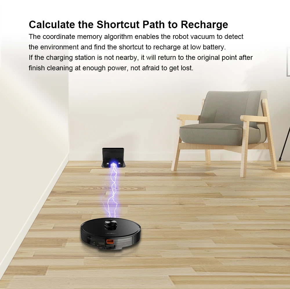 (codice promozionale:AEAE10) Liectroux Robot aspirapolvere, navigazione Laser, aspirazione 6500pa, mappa Multi-pavimento, straccio bagnato a forma di Y, zona No-Go APP personalizzata,