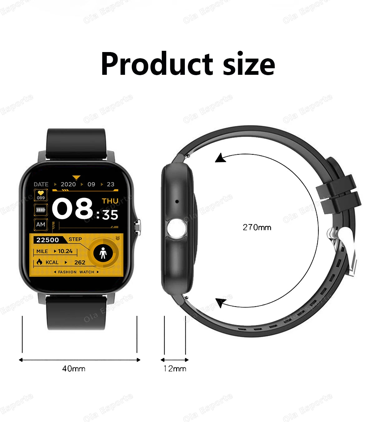 20226 Nuovo smartwatch da 1,83 pollici Notifiche di chiamata Monitoraggio del sonno Monitoraggio dell'attività Smart Watch compatibile con Android e iOS