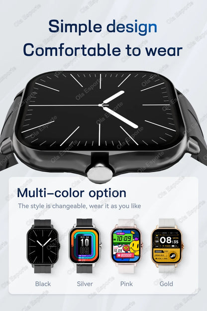 Smartwatch Da 1,83 Pollici Con Touchscreen Completo Per Fitness E Chiamate Bluetooth