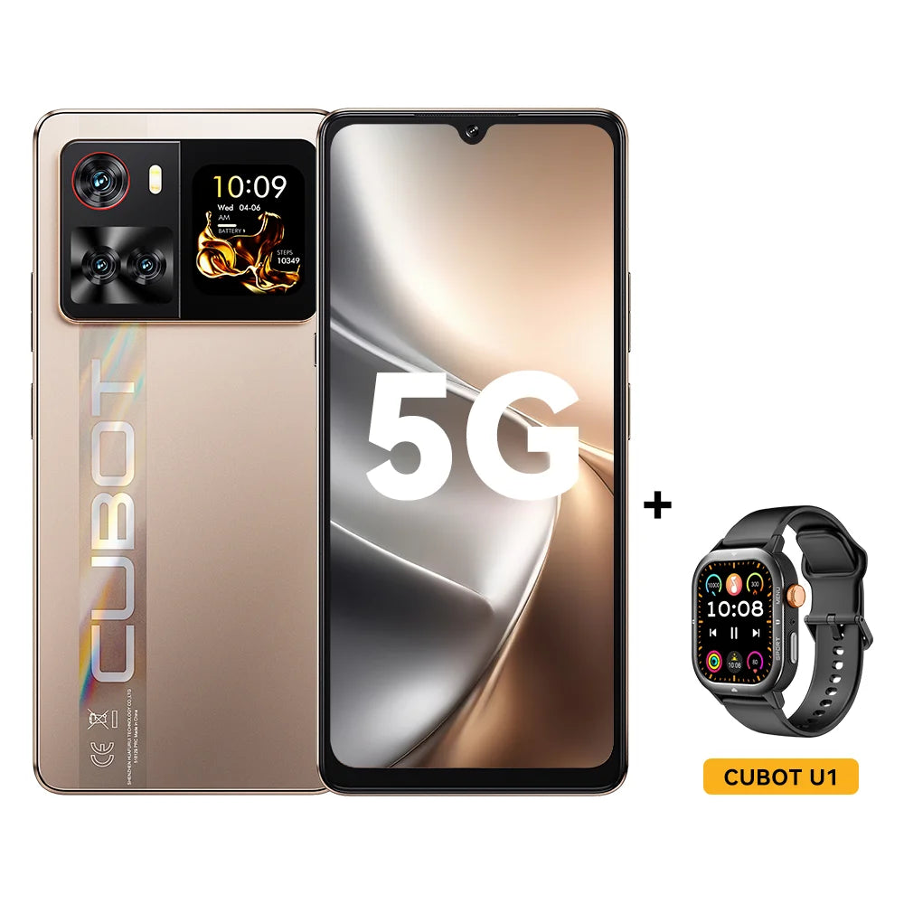 Cellulari Smartphone 5G Cubot X100, Android 15, Dimensity 7025, 6nm, 2.5GHz, schermo da 6.88 pollici 120Hz, 16GB RAM (8GB+8GB estesi), 256GB ROM, fotocamera da 64MP, batteria da 5100mAh, telefoni 5G, NFC telefono, GPS