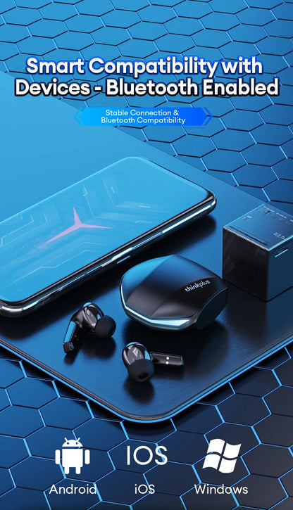 Lenovo GM2 Pro Auricolari Da Gioco Bluetooth 5.3 Con Cancellazione Attiva Del Rumore E Microfono