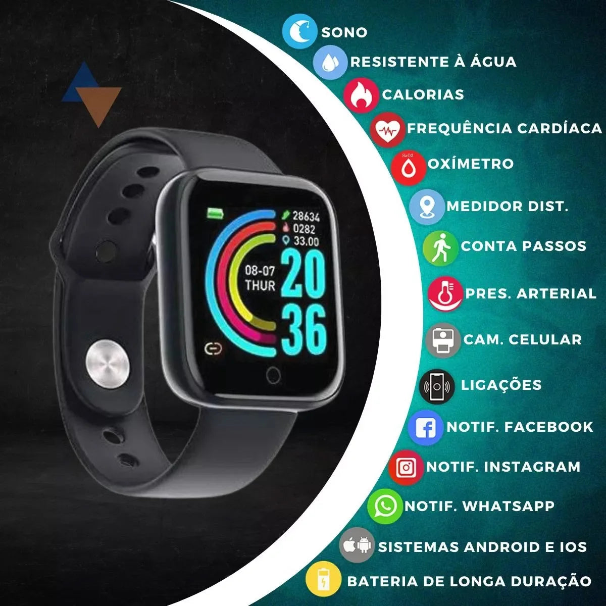 Smart Watch D20 Sport Fitness Bracciale sportivo Monitor del sonno Orologi digitali Smartwatch per uomo Donna Orologio da polso Y68 A6s Regalo