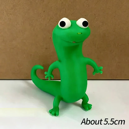 Portachiavi Acrilico 3D Verde Lucertola, Ciondolo Da Borsa E Decorazione Scrivania Cartone Animato