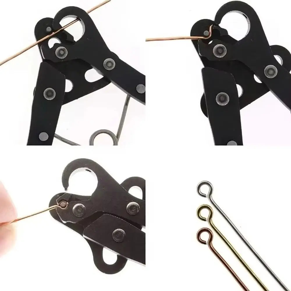 Set di pinze per filo da 1,5/2,25/3 mm per avvolgimento del filo, riparazione di flessioni, strumento per la creazione di gioielli, pinze a becchi tondi per avvolgimento di anelli metallici