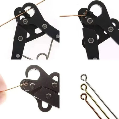 Set di pinze per filo da 1,5/2,25/3 mm per avvolgimento del filo, riparazione di flessioni, strumento per la creazione di gioielli, pinze a becchi tondi per avvolgimento di anelli metallici
