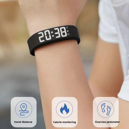 Braccialetto Fitness Intelligente Con Contapassi E Monitoraggio Attività, Led Impermeabile E Vibrazione Allarme