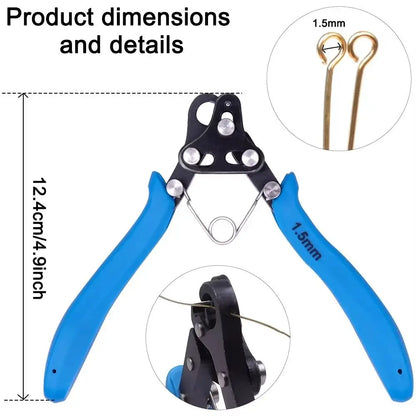 Set di pinze per filo da 1,5/2,25/3 mm per avvolgimento del filo, riparazione di flessioni, strumento per la creazione di gioielli, pinze a becchi tondi per avvolgimento di anelli metallici