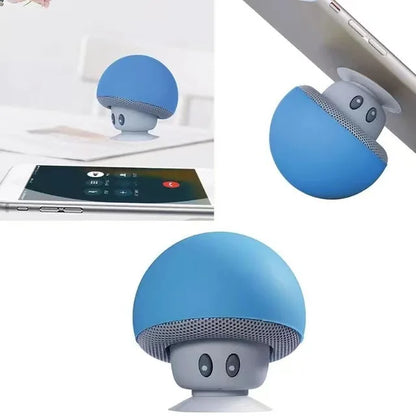 Mini Altoparlante Bluetooth Rosa Portatile Con Design Funghetto E Supporto Ventosa Per Telefono E PC