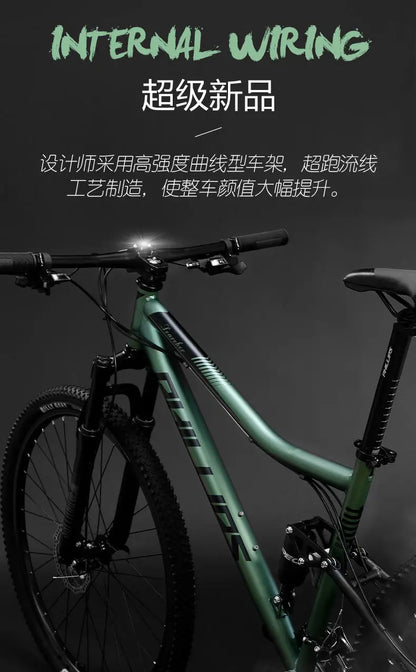 Bici MTB Doppio Ammortizzatore Adulti, Ruote 26 27.5 29, Freno a Disco, 24-30 Velocità per Tutte le Strade