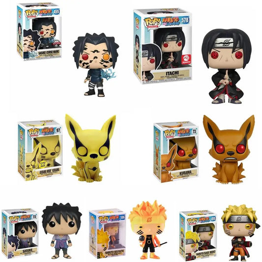 Funko Pop Naruto Uzumaki Sasuke Uchiha Con Kyuubi Figura Pvc 10 Cm Collezione Paese Del Fuoco Edizione