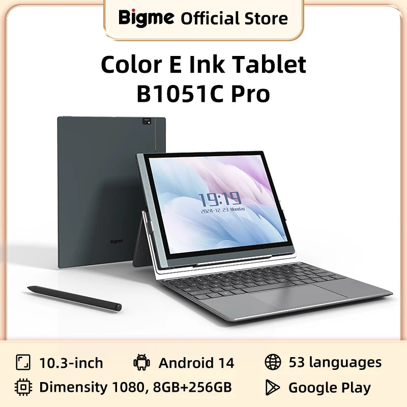 Bigme B1051C Pro Lettore Ebook A Colori E Ink Da 10,3 Pollici Android 14 Dimensity 1080 8GB RAM 256GB ROM
