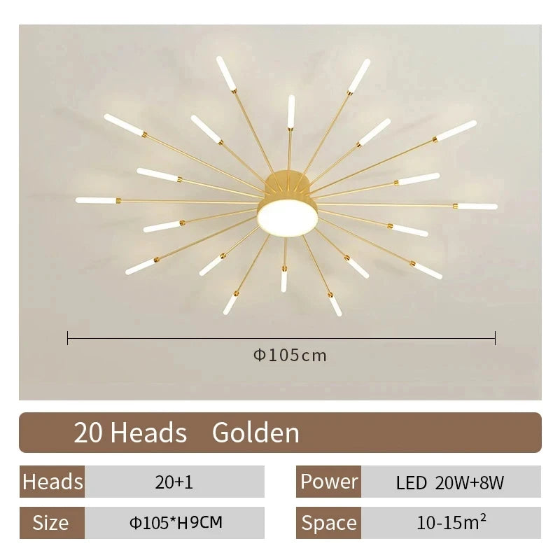 Lampada Da Soffitto Led A Forma Di Fiore Per Soggiorno E Camera Da Letto, Luce Moderna Sala Da Pranzo