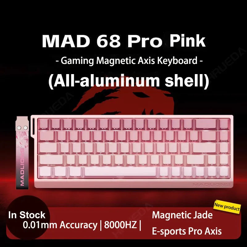 MADLIONS Mad 60he Mad60HE Mad 68HE Tastiera meccanica Interruttore magnetico Wired Hot Swap 8K Velocità di traina Tastiera da gioco personalizzata
