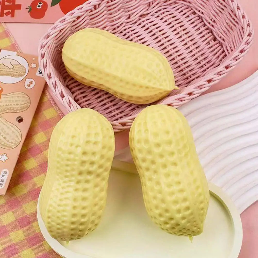 1 pz Pallina Antistress a Forma di Arachide, Giocattolo Morbido e Croccante, Giocattolo Sensoriale ASMR Anti-Stress