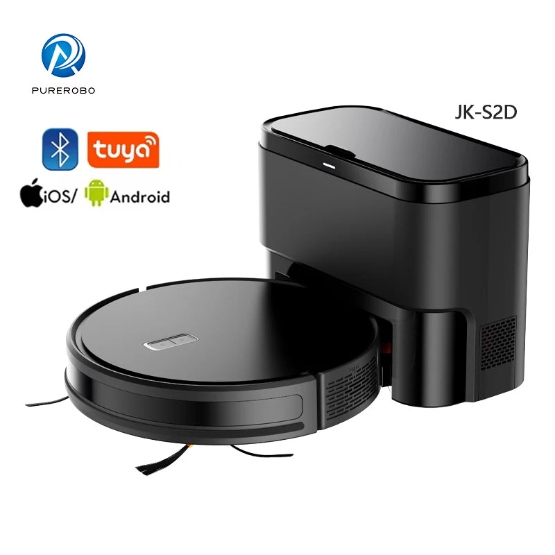 Purerobo LDS Robot Aspirapolvere X7-D Alta Potenza di Aspirazione WiFi 2.4G Svuotamento Automatico Collettore di Polveri Tuya Smart Home App Compatibile