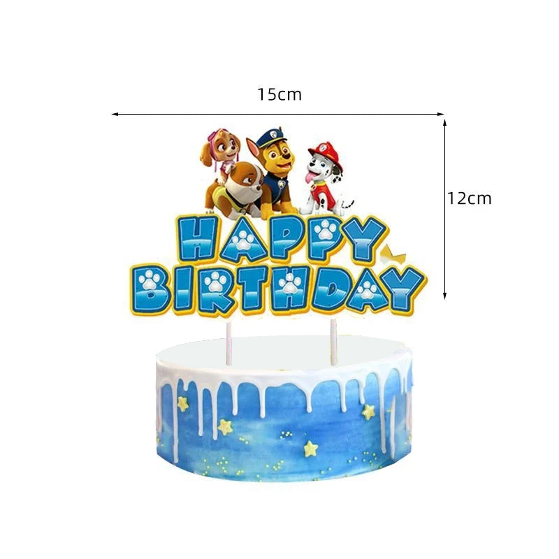 NUOVO Paw Patrol Compleanno Forniture Bomboniere Buon Compleanno Paw Patrol Kit di decorazioni per feste Piatto a palloncino Tazza Borsa regalo Adesivo per bambini