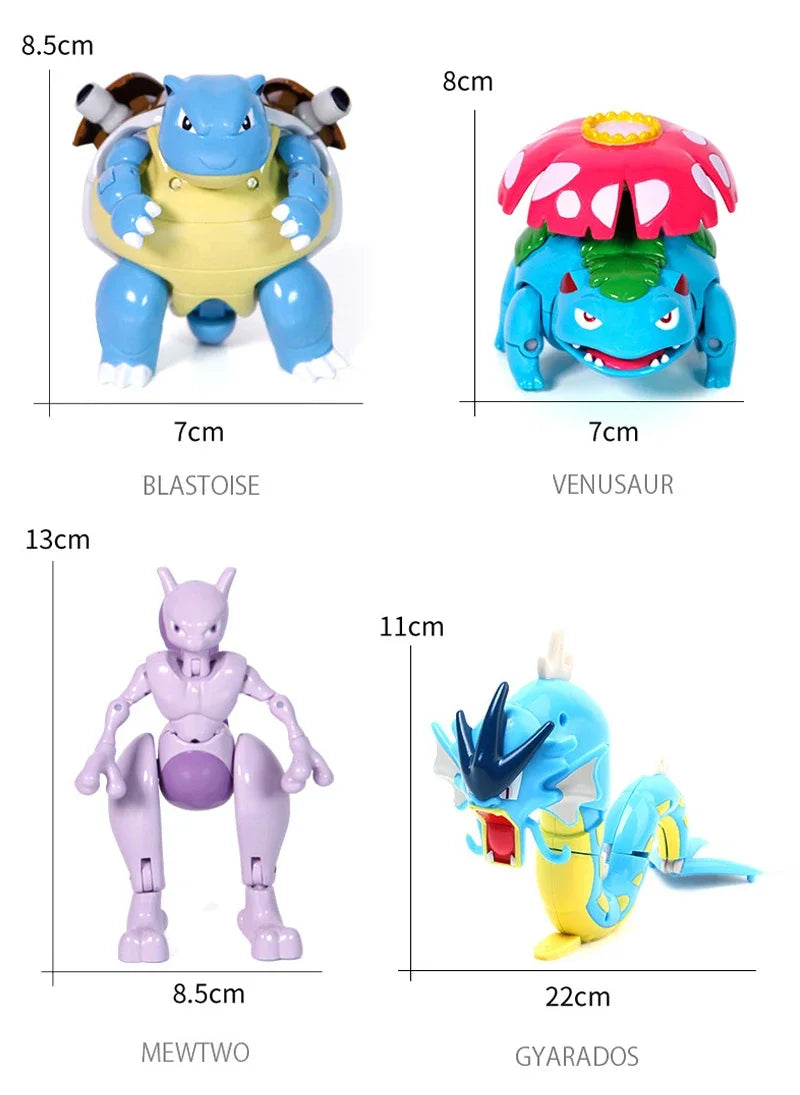 Pokemon Pokeball Figura Palla Pikachu Charizard Mewtwo Mew Eevee Gengar Lapras Blastoise Venusaur Gyarados Giocattolo Educativo Per Bambini