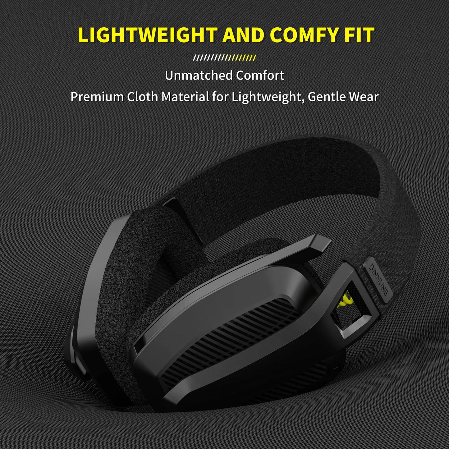 BINNUNE BW06 Cuffie da gioco wireless da 2,4 GHz con microfono per PS5 PS4 PC Mac Playstation Cuffie da gioco Bluetooth con microfono