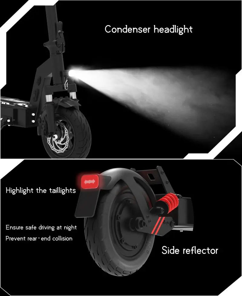 Scooter Elettrico Fat Tire Offroad 500W Freno A Disco Pieghevole Autonomia 40-60 Km 48V 36V 13Ah