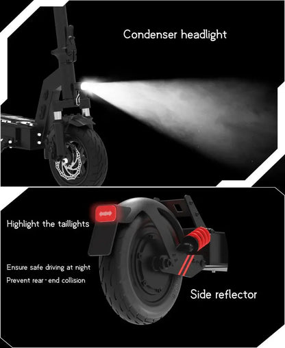 Scooter Elettrico Fat Tire Offroad 500W Freno A Disco Pieghevole Autonomia 40-60 Km 48V 36V 13Ah