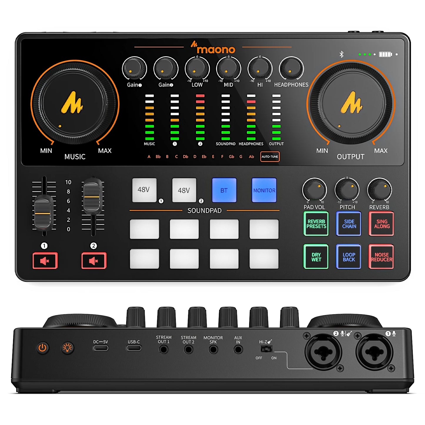 MaonoCaster E2 Gen2 Interfaccia Audio Mixer con Doppio Ingresso XLR per Podcast, Streaming Live e Gaming