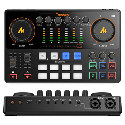 MaonoCaster E2 Gen2 Interfaccia Audio Mixer con Doppio Ingresso XLR per Podcast, Streaming Live e Gaming