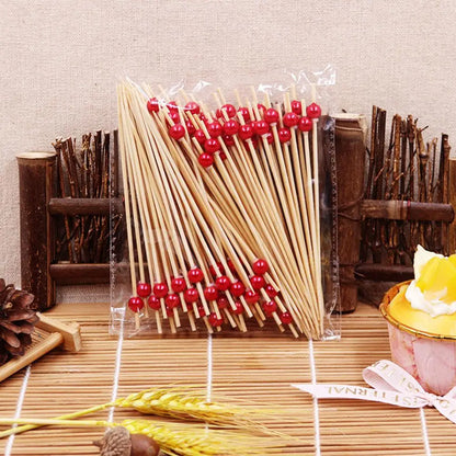 100 Spiedini di Bambu per Buffet Sposi e Finger Food Bastoncini Usa e Getta per Decorazioni Catering