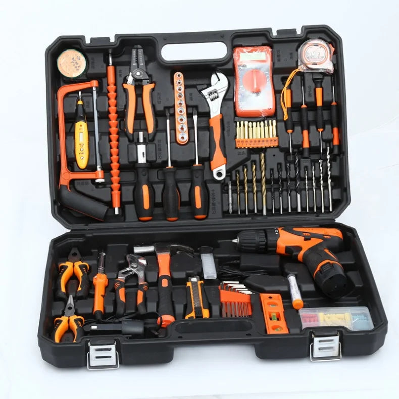Trapano a Batteria al Litio Multifunzionale per Uso Domestico Kit Attrezzi per Manutenzione del Legno
