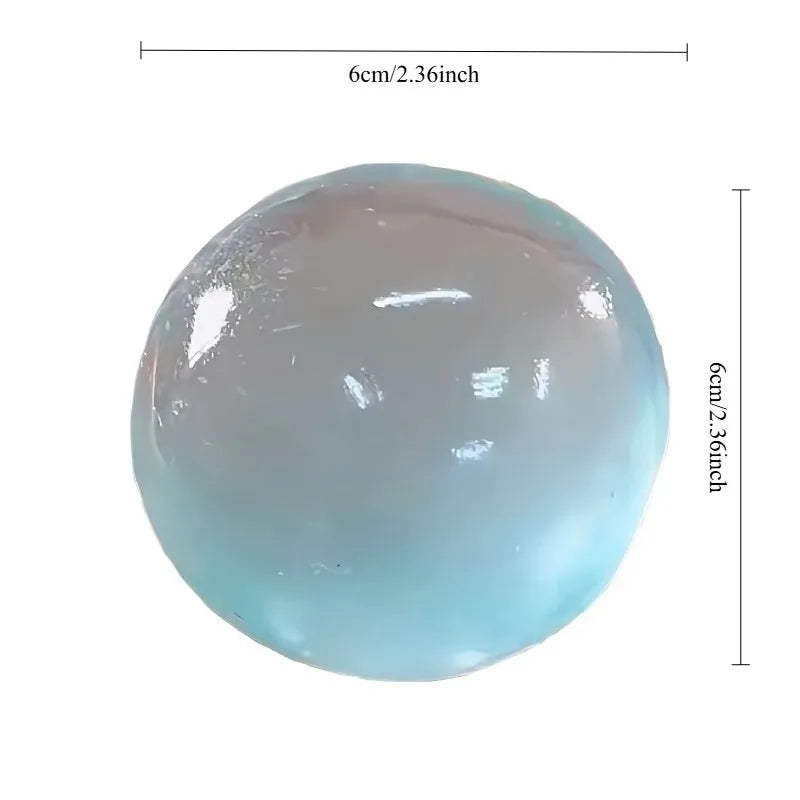 Giocattolo Squishy di maltosio blu Simpatico Mochi Antistress Giocattolo Fidget Morbido Simulato Bule Palla Trasparente Giocattolo di decompressione a rimbalzo rapido