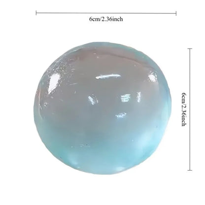 Giocattolo Squishy di maltosio blu Simpatico Mochi Antistress Giocattolo Fidget Morbido Simulato Bule Palla Trasparente Giocattolo di decompressione a rimbalzo rapido