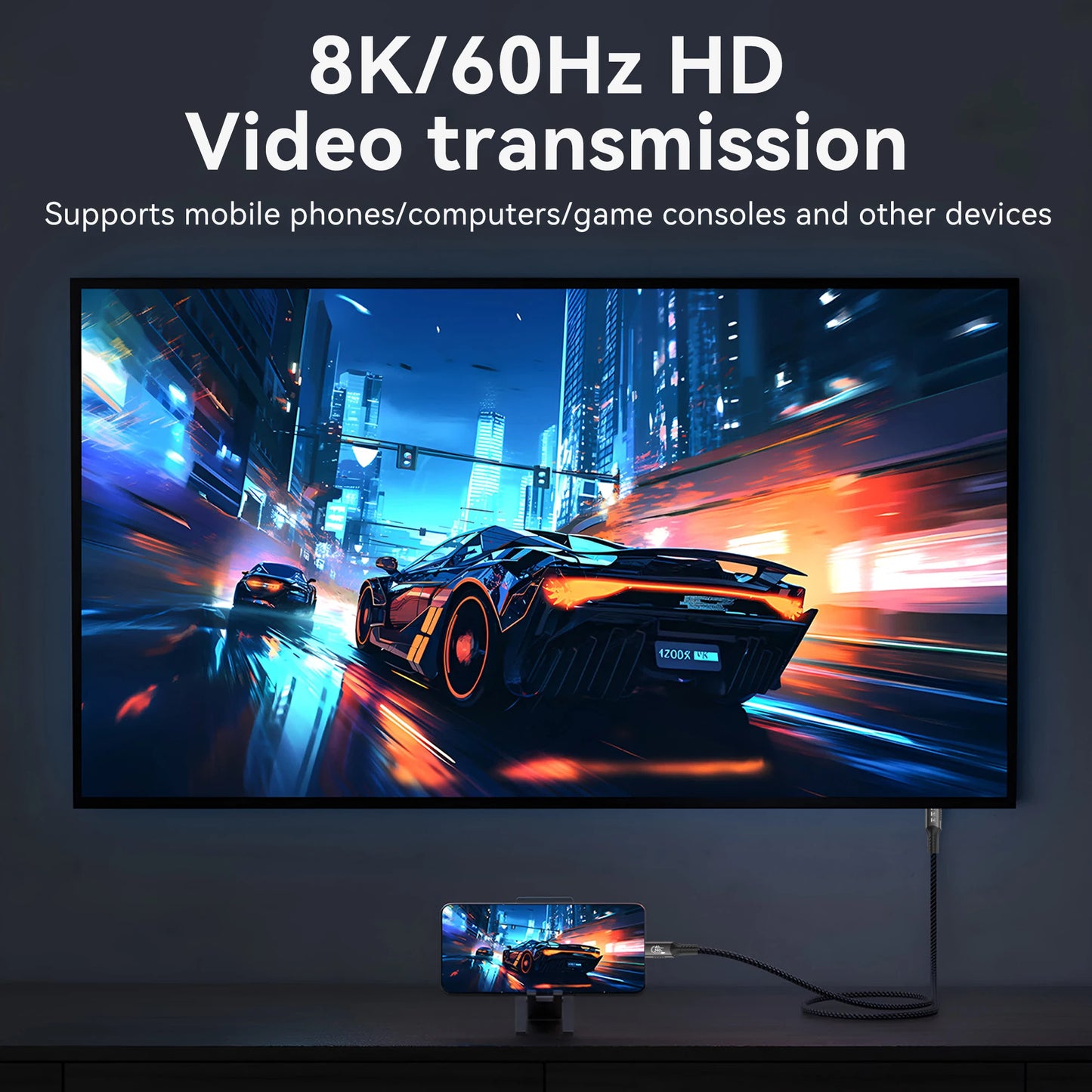 Cavo USB4 Thunderbolt 4 da USB-C a USB-C 40Gbps 240W Ricarica Rapida e Trasferimento Dati per Laptop